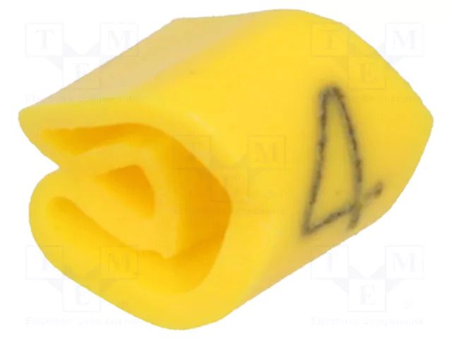 Markers; Marking: 4; 3÷5mm; PVC; yellow; -30÷80°C; leaded; UL94V-0 WEIDMÜLLER WM-CLI1-3GE/SW-4MP