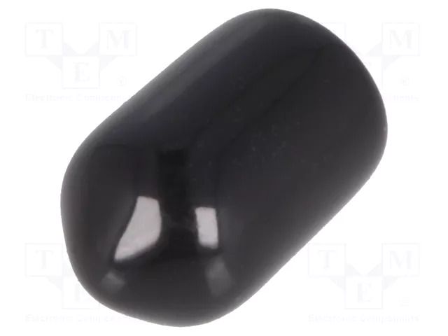 Cap; Body: black; Øint: 4.8mm; PVC Soft; L: 9mm; Wall thick: 1mm FIX&FASTEN FIX-VCP04809-BK