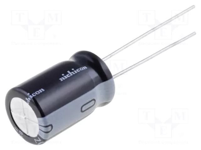 Capacitor: electrolytic; THT; 47uF; 100VDC; Ø10x12.5mm; Pitch: 5mm NICHICON UVZ2A470MPD