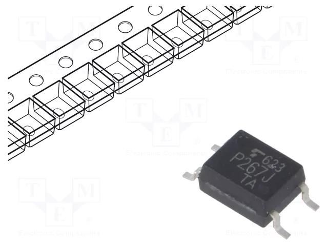 Optotriac; 3.75kV; Uout: 600V; SO6; Ch: 1 TOSHIBA TLP267J-E-T
