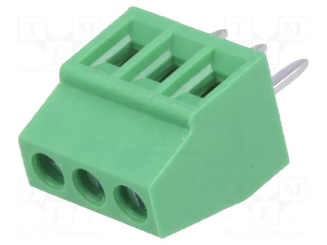 PCB terminal block; angled 90°; 2.54mm; ways: 3; on PCBs; 1mm2 DEGSON ELECTRONICS DG308-2.54-03P