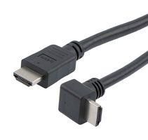 HDMI 2.1 CABLE, M/RA-DOWN-M, PVC, BLK, 1.0M 52AK0476 HD21PRAD-MM-BLK-1M