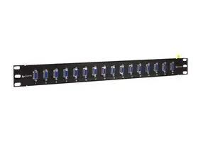 PATCH PANEL, DB9 F-F COUPLER, 16PORT, 1U PR175GB9FB