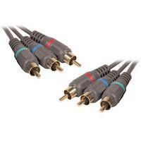 VIDEO CABLE, 3 RCA/PHONO PLUG, 1.5FT 24-12005