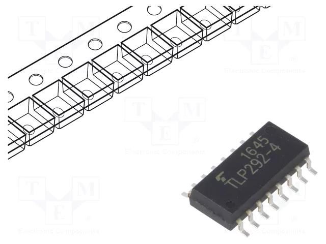 Optocoupler; SMD; Ch: 4; OUT: transistor; Uinsul: 3.75kV; Uce: 80V TOSHIBA TLP292-4-E-T