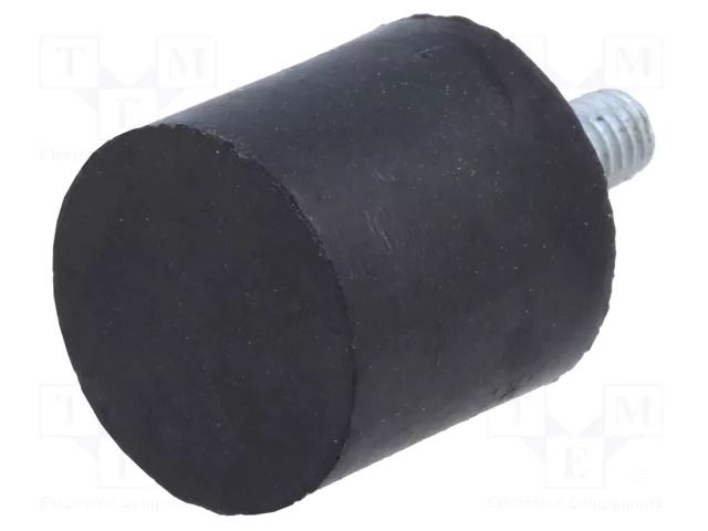 Vibroisolation foot; Ø: 15mm; H: 15mm; Shore hardness: 40±5; 73N ELESA+GANTER DVA4-15-15-M4-40