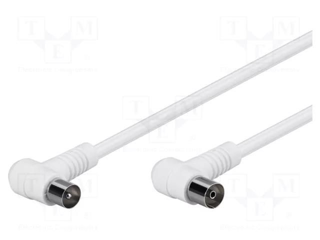 Cable; 2.5m; white; 75Ω Goobay AC-3C2V-AA-0250-WH
