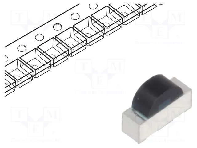 PIN IR photodiode; SMD; 920nm; 780÷1050nm; 150°; flat; black VISHAY VEMD10940F