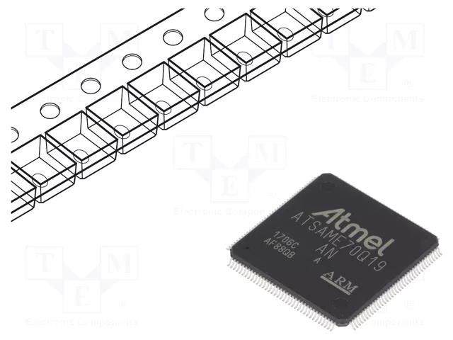 IC: ARM microcontroller; LQFP144; 1.62÷3.6VDC; Ext.inter: 114 MICROCHIP TECHNOLOGY ATSAME70Q19A-AN