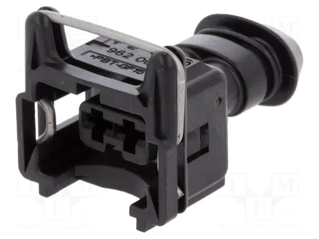Connector: automotive; plug; female; JPT; PIN: 2; for cable; black TE Connectivity 963040-3