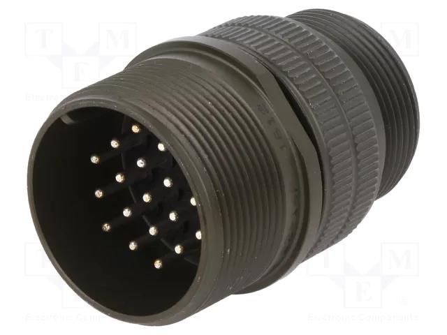 Connector: circular; plug; for cable; PIN: 19; male; soldering; 13A AMPHENOL DS3101A22-14P