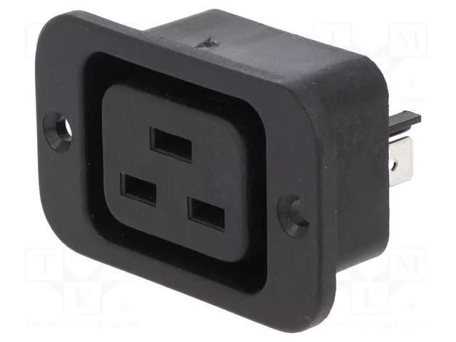 Connector: AC supply; socket; female; 16A; 250VDC; C19 (J) NINIGI CS-042