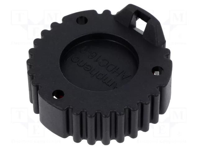 Socket cover; PIN: 9; black; AHD AMPHENOL AHDC-16-9-BLK