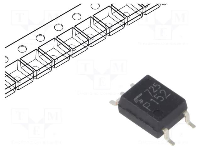 Optocoupler; SMD; Ch: 1; OUT: totem pole; Uinsul: 3.75kV; Uce: 30V TOSHIBA TLP152-E-T