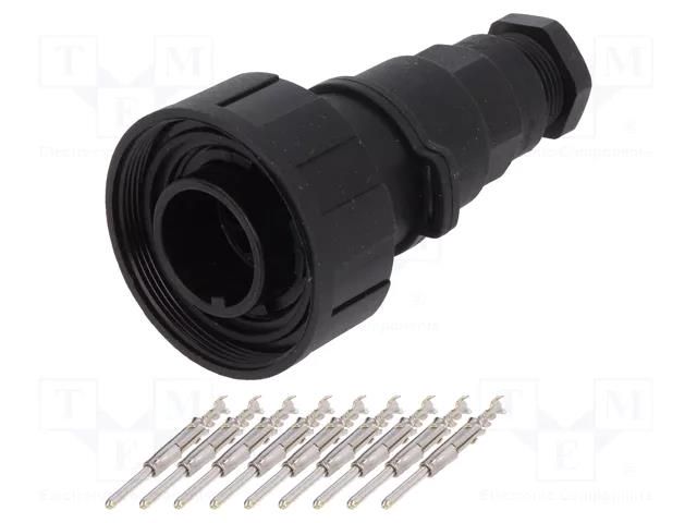 Connector: circular; plug; male; PIN: 9; Standard Buccaneer®; IP68 BULGIN PX0728/P