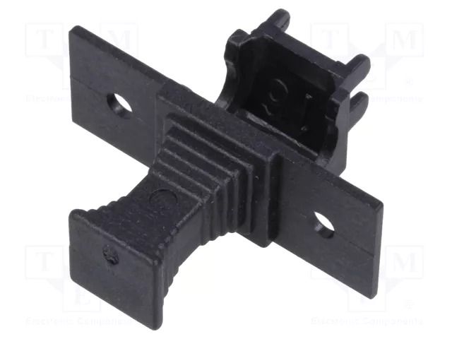 Holder; 5x20mm; 6.3A; Pitch: 22mm; black; 250V; Lead length: 4mm ESKA ZH10-H