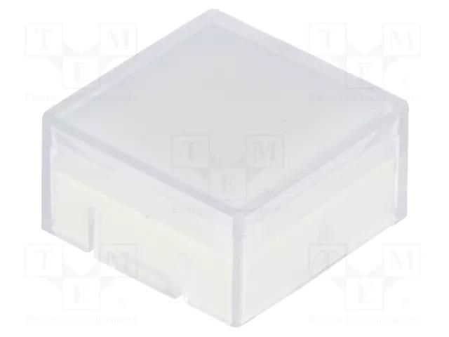 Button; square; transparent; 14.3x14.3mm; plastic MEC MEC1K1116