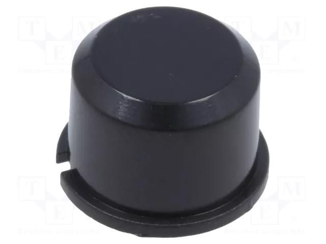 Button; round; black; Ø9.6mm; plastic MEC MEC1D09