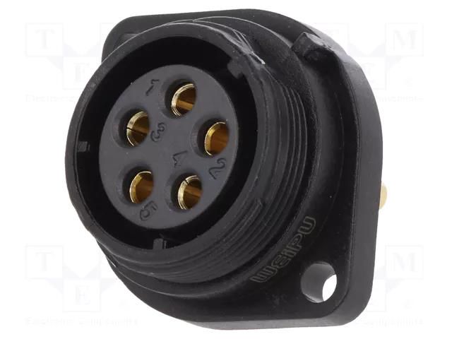 Socket; SP21; female; PIN: 5; IP68; 30A; soldering; 500V; 4mm2 WEIPU SP2113/S5