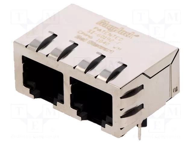 Connector: RJ45; socket; PIN: 8; shielded; 8p8c; THT; angled 90° BEL FUSE SI-60192-F