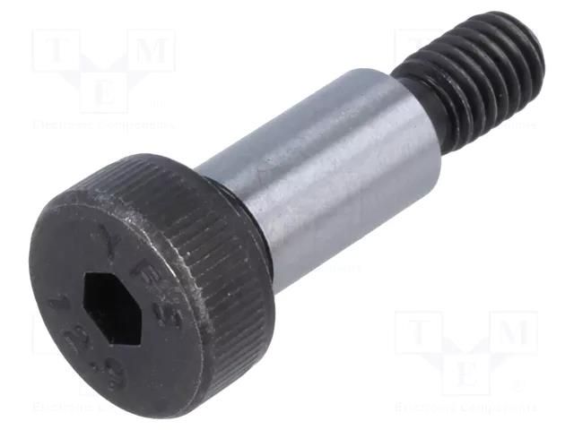 Shoulder screw; steel; M6; 1; Thread len: 11mm; hex key; HEX 4mm ELESA+GANTER ISO7379-8-M6-16