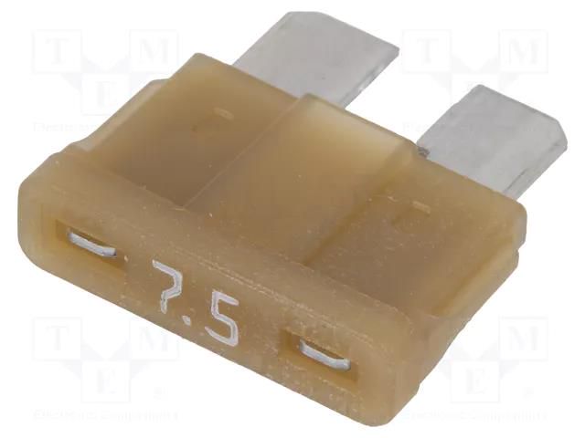 Fuse: fuse; 7.5A; 12VDC; automotive; 19mm; SMART GLOW LITTELFUSE 0ATO07.5HXGLO