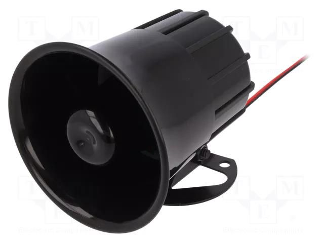 Sound transducer: siren; dynamic; 1 tone; 1200mA; Ø: 100mm; 12VDC  SYR-310AQ