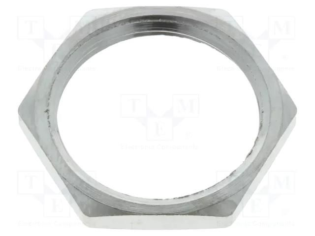 Nut; PG11; brass; Thk: 3mm; Spanner: 21mm; Thread: PG; Plating: nickel MOLEX MX-936000098