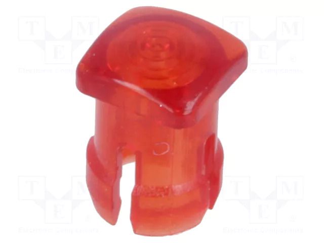 LED lens; square; red; lowprofile; 3mm KEYSTONE KEYS8674