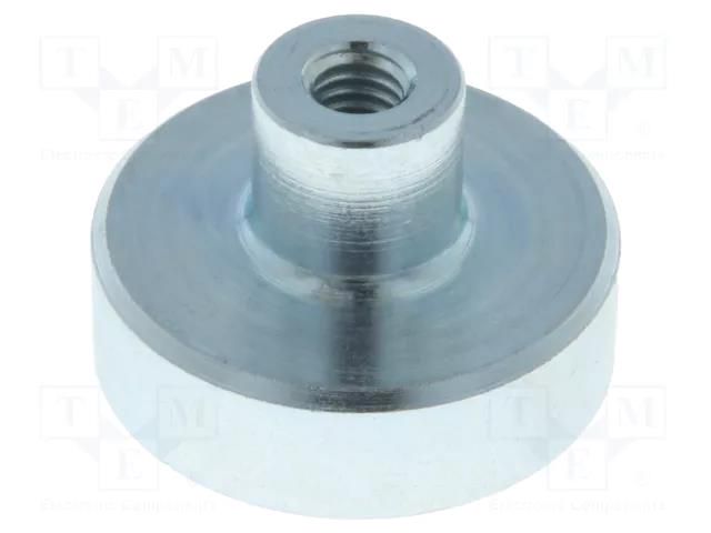 Magnet: permanent; neodymium; 140N; Ø: 20mm; H: 13mm; steel ELESA+GANTER GN50.2-ND-20-M4