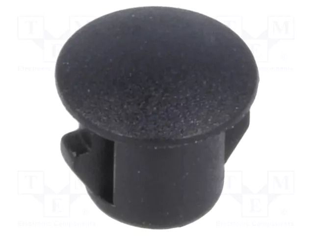 Stopper; H: 5.5mm; Wall thick: 1.6mm; black; polyamide; UL94V-2 FIX&FASTEN FIX-M04