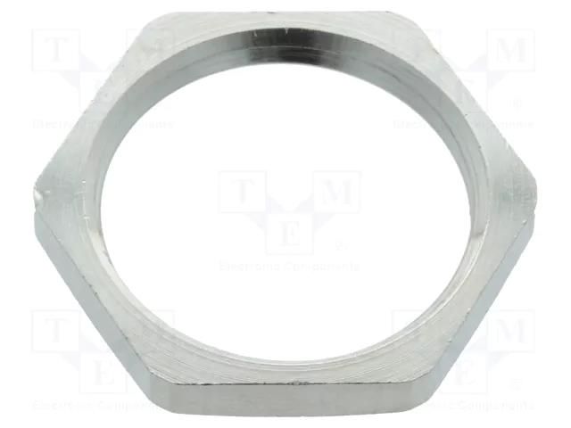 Nut; PG11; brass; Thk: 3mm; Spanner: 21mm; Thread: PG; Plating: nickel HUMMEL HUMMEL-1161110001