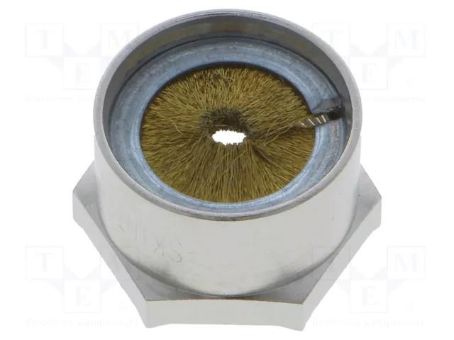 Nut; with earthing; M20; brass; 24mm; Thread: metric; Pitch: 1.5 LAPP BRUSH-M20
