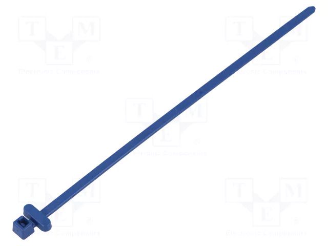 RFID cable tie; L: 200mm; W: 4.6mm; blue; polyamide; 225N; Ømax: 50mm HELLERMANNTYTON MCTRFIDCHA-MP-BU