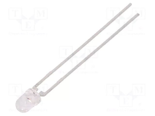 LED; red; 3mm; 6.3÷25mcd; 32°; Front: convex; 2÷3VDC; No.of term: 2 VISHAY TLHR4900
