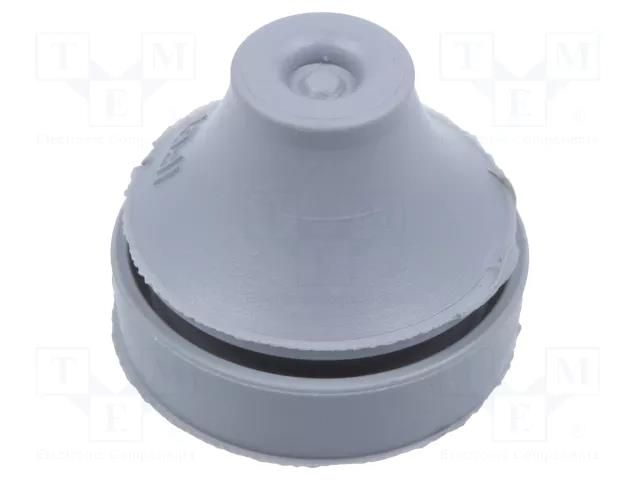 Grommet; with bulkhead; Ømount.hole: 17mm; EPDM; grey; Size: M16 SCHNEIDER ELECTRIC IMT36180