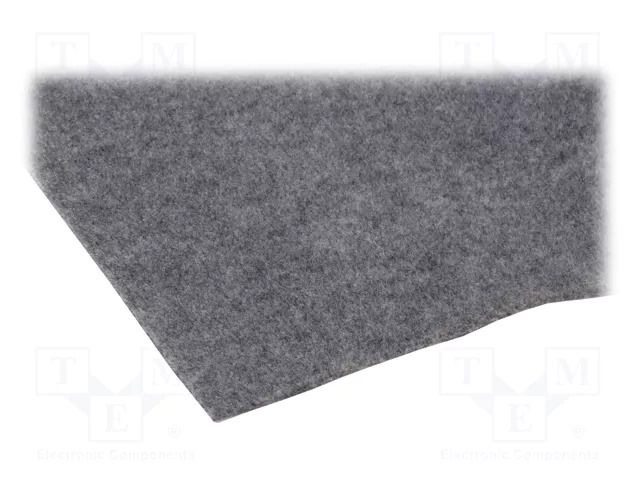 Upholstery cloth; 1500x700x3mm; light grey; self-adhesive 4CARMEDIA CLT.30.004