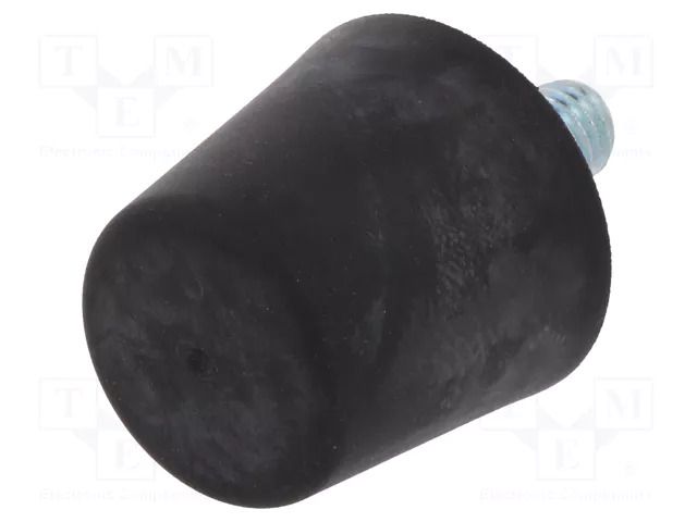 Vibroisolation foot; Ø: 38mm; Shore hardness: 40±5; 840N; 96N/mm ELESA+GANTER DVB6-38-35M10-20-4