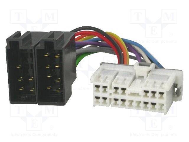 Connector; radio,ISO; Hyundai,Kia; PIN: 16 4CARMEDIA ZRS-120