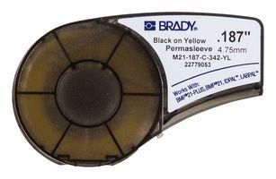 WIRE MARKER SLEEVE, HEAT SHRINK, 8.5MM W, BLACK/YELLOW M21-187-C-342-YL.