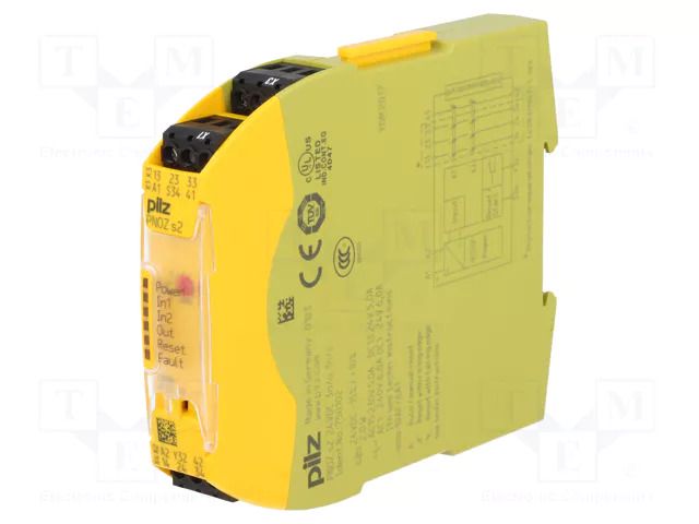 Module: safety relay; Usup: 24VDC; IN: 2; OUT: 5; PNOZ s2; -10÷55°C PILZ PZ-750102