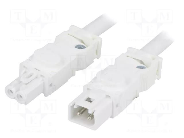 Cascade cable; cascade connection; 025; male + female; white; 1m STEGO 244358