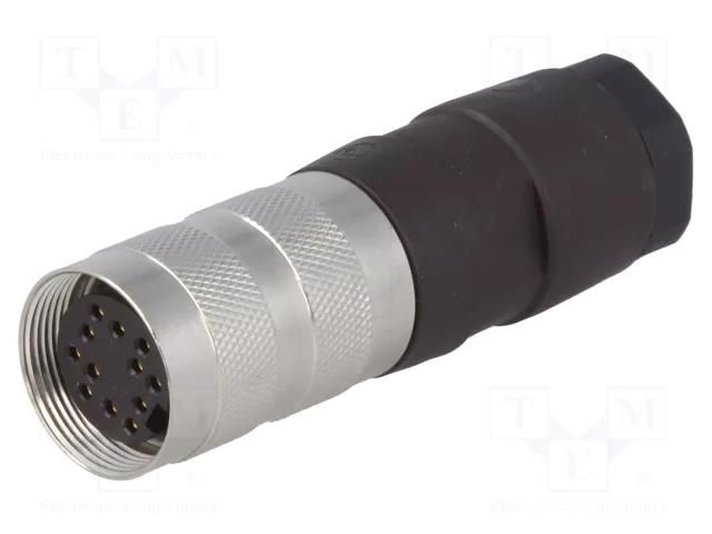 Connector: M16; plug; female; soldering; for cable; PIN: 12; 3A; 150V AMPHENOL C091-T3636-002