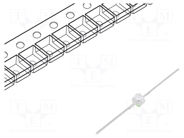 LED; yellow green; SMD; Gull wing; 500÷750mcd; 1.8÷2.6VDC; 10° OPTOSUPPLY OSG8212411C