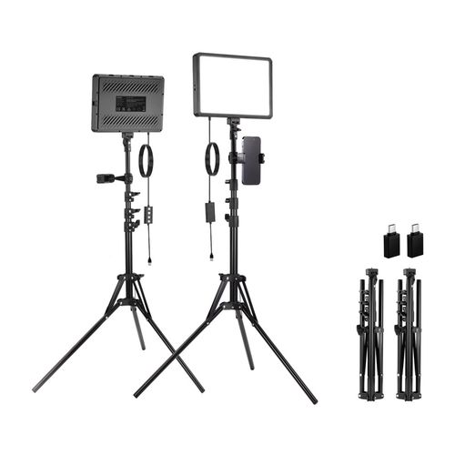 Neewer BP300 studio set two LED lights + tripods + phone holders, Neewer B0DRZD1QMQ