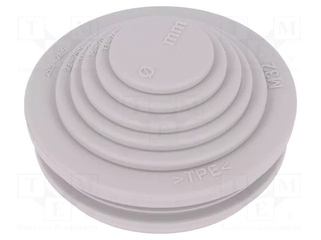Grommet; elastomer thermoplastic TPE; grey; -35÷60°C; UL94HB SPELSBERG SNI-M32