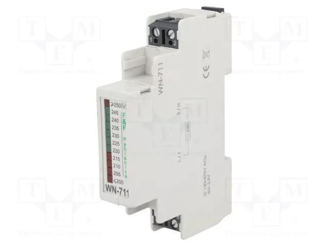 Module: voltage indicator; 230VAC; IP20; for DIN rail mounting F&F WN-711