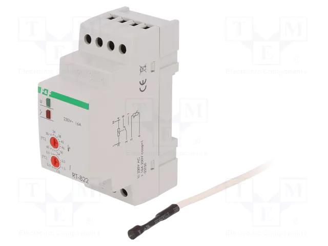 Module: regulator; temperature; NO / NC; for DIN rail mounting F&F RT-822