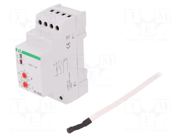 Module: regulator; temperature; NO / NC; for DIN rail mounting F&F RT-820