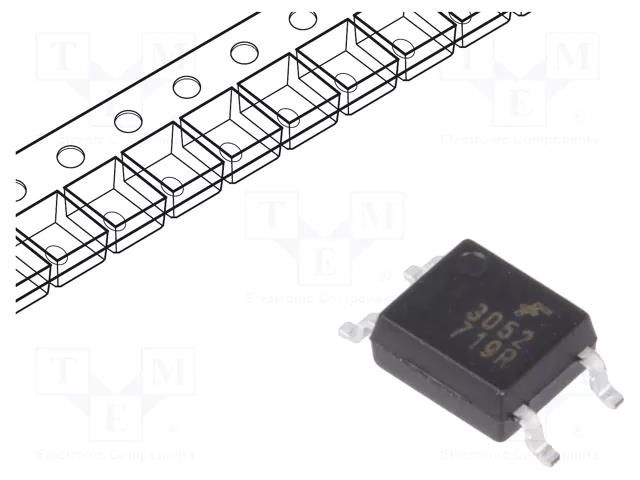 Optotriac; 3.75kV; triac; Mini-flat 4pin; Ch: 1; FODM305x; 1kV/μs ONSEMI FODM3052-NF098